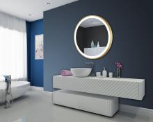  CHICR4040RGB-GLD - Chic Framed Round Mirror (Frontlit)