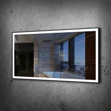  CHICX60326000-BLK - Chic Black Framed Rectangle Mirror (Frontlit)