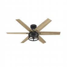  51684 - Hunter 52 inch Houston Matte Black Ceiling Fan with LED Light Kit and Handheld Remote