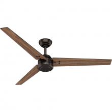  52982 - Hunter 60 inch Cassius ENERGY STAR® Premier Bronze Damp Rated Ceiling Fan and Wall Control