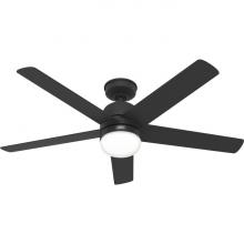  50292 - Hunter 52 inch Anorak Matte Black WeatherMax Indoor / Outdoor Ceiling Fan with LED Light Kit and Wal