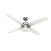  50907 - Hunter 52 inch Vicenza Brushed Nickel Ceiling Fan with LED Light Kit and Wall Control