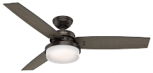  59210 - Hunter 52 inch Sentinel Premier Bronze Ceiling Fan with LED Light Kit and Handheld Remote