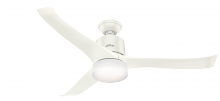  59222 - Hunter 54 inch Wi-Fi Symphony Fresh White Ceiling Fan with LED Light Kit and Handheld Remote