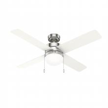  52420 - Hunter 52 inch Timpani Brushed Nickel Ceiling Fan with LED Light Kit and Pull Chain