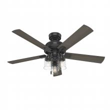  51745 - Hunter 52 inch Hartland Matte Black Ceiling Fan with LED Light Kit and Pull Chain