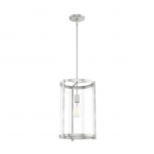  19124 - Hunter Astwood Brushed Nickel with Clear Glass 1 Light Pendant Ceiling Light Fixture
