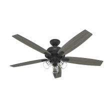  51614 - Hunter 60 inch Dondra Matte Black Ceiling Fan with LED Light Kit and Pull Chain