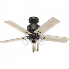  51698 - Hunter 44 inch Sencillo Noble Bronze Ceiling Fan with LED Light Kit and Pull Chain