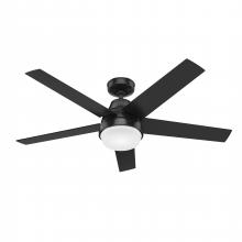  51314 - Hunter 52 inch Wi-Fi Aerodyne Matte Black Ceiling Fan with LED Light Kit and Handheld Remote
