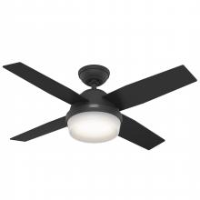  52391 - Hunter 44 inch Dempsey Matte Black Ceiling Fan with LED Light Kit and Handheld Remote