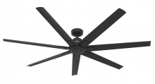  51592 - Hunter 72 inch Downtown Matte Black Damp Rated Ceiling Fan and Wall Control