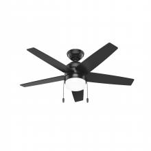  52492 - Hunter 44 inch Bardot Matte Black Ceiling Fan with LED Light Kit and Pull Chain