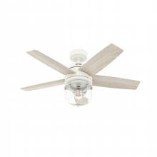  52287 - Hunter 44 inch Margo Textured White Ceiling Fan with LED Light Kit and Handheld Remote