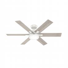  51880 - Hunter 52 inch Georgetown Fresh White Ceiling Fan with LED Light Kit and Handheld Remote