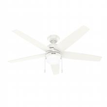  52493 - Hunter 52 inch Bardot Fresh White Ceiling Fan with LED Light Kit and Pull Chain