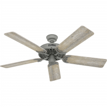  51123 - Hunter 52 inch Hunter Original Matte Silver Damp Rated Ceiling Fan and Pull Chain