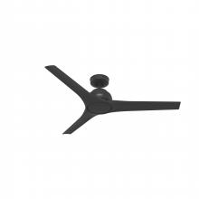  51583 - Hunter 52 inch Gallegos Matte Black Damp Rated Ceiling Fan and Wall Control
