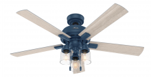  50310 - Hunter 52 inch Hartland Indigo Blue Ceiling Fan with LED Light Kit and Pull Chain
