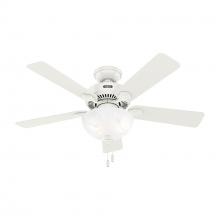  52778 - Hunter 44 inch Swanson Fresh White Ceiling Fan with LED Light Kit and Pull Chain