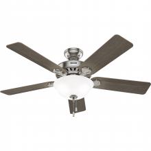  52725 - Hunter 52 inch Pro's Best Brushed Nickel Ceiling Fan with LED Light Kit and Pull Chain