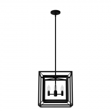  19400 - Hunter Doherty Natural Black Iron 4 Light Chandelier Ceiling Light Fixture