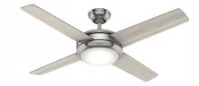  50848 - Hunter 52 inch Marconi Brushed Nickel Ceiling Fan with LED Light Kit and Wall Control