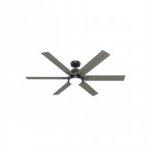  51951 - Hunter 60 inch Wi-Fi Gravity Matte Black Ceiling Fan with LED Light Kit and Handheld Remote