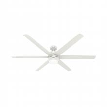  51477 - Hunter 72 inch Solaria Fresh White Damp Rated Ceiling Fan with LED Light Kit and Wall Control