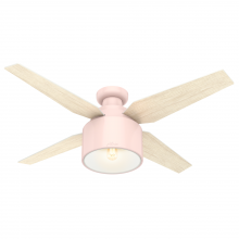  50263 - Hunter 52 inch Cranbrook Blush Pink Low Profile Ceiling Fan with LED Light Kit and Handheld Remote