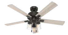 50311 - Hunter 52 inch Hartland Noble Bronze Ceiling Fan with LED Light Kit and Pull Chain