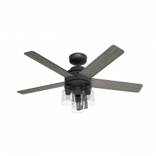  52650 - Hunter 52 Inch Lochemeade Matte Black Ceiling Fan With Led Light Kit And Handheld Remote