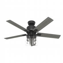  52311 - Hunter 52 inch Wi-Fi Techne Matte Black Ceiling Fan with LED Light Kit and Handheld Remote