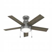  51446 - Hunter 44 inch Elliston Matte Silver Ceiling Fan with LED Light Kit and Pull Chain