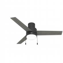 51949 - Hunter 52 inch Brunner Matte Black Low Profile Ceiling Fan with LED Light Kit and Pull Chain