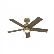  51706 - Hunter 44 inch Erling Luxe Gold Ceiling Fan with LED Light Kit and Pull Chain