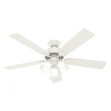  50895 - Hunter 52 inch Swanson Fresh White Ceiling Fan with LED Light Kit and Pull Chain