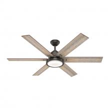  59461 - Hunter 60 inch Warrant Noble Bronze Ceiling Fan with LED Light Kit and Wall Control