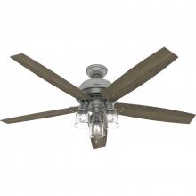  51199 - Hunter 60 inch Churchwell Matte Silver Ceiling Fan with LED Light Kit and Pull Chain