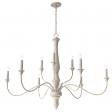  19856 - Hunter Teren Distressed White 9 Light Chandelier Ceiling Light Fixture