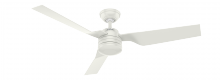  50257 - Hunter 52 inch Cabo Frio Fresh White Damp Rated Ceiling Fan and Wall Control
