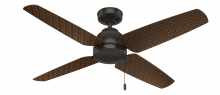  59619 - Hunter 52 inch Sunnyvale Premier Bronze Damp Rated Ceiling Fan and Pull Chain