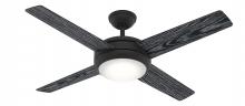  50849 - Hunter 52 inch Marconi Matte Black Ceiling Fan with LED Light Kit and Wall Control