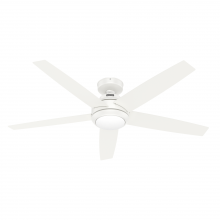  51697 - Hunter 52 inch Zayden Fresh White Ceiling Fan with LED Light Kit and Handheld Remote