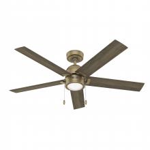  51759 - Hunter 52 inch Erling Luxe Gold Ceiling Fan with LED Light Kit and Pull Chain