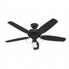  52387 - Hunter 52 inch Builder Matte Black Ceiling Fan with LED Light Kit and Pull Chain