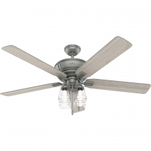  50945 - Hunter 60 inch Grantham Matte Silver Ceiling Fan with LED Light Kit and Pull Chain