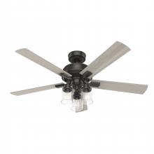  51854 - Hunter 52 inch Hartland Noble Bronze Ceiling Fan with LED Light Kit and Handheld Remote