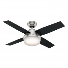  59245 - Hunter 44 inch Dempsey Brushed Nickel Ceiling Fan with LED Light Kit and Handheld Remote