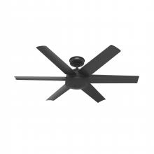  51731 - Hunter 52 inch Jetty Matte Black WeatherMax Indoor / Outdoor Ceiling Fan and Wall Control